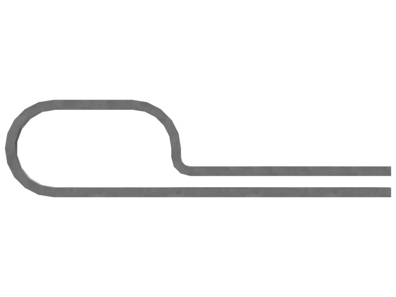 Р-образный зажим для двух шлангов