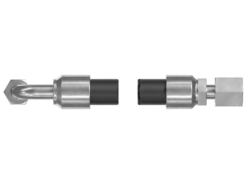 Коленчатый патрубок и прямая муфта топливного шланга