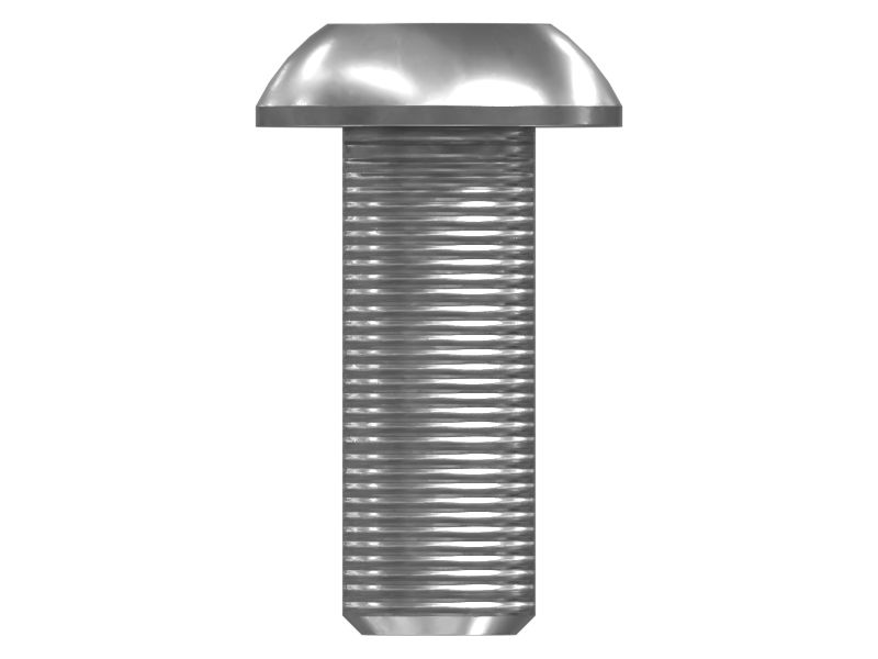No. 10 (.190)"-32 x 1/2" Rounded Pan Head Internal Hex Screw