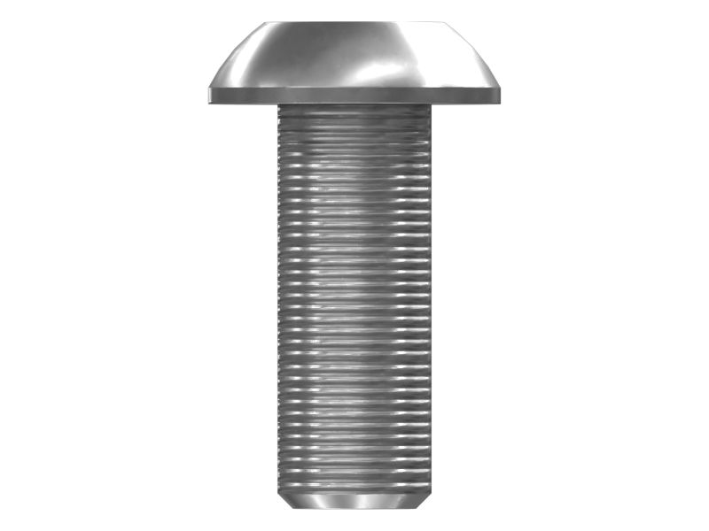 No. 10 (.190)"-32 x 1/2" Rounded Pan Head Internal Hex Screw