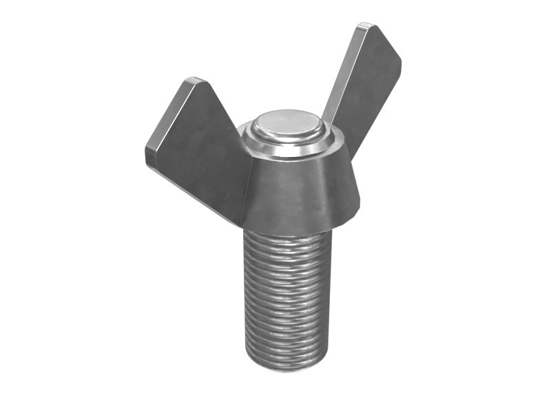 613-1990: M10-1.5 x 38mm Wing Head Screw