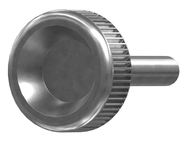 M6-1 x 28mm Round Head Knurled Screw