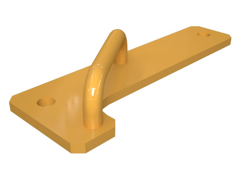Grapple Drain Line Mounting Plate