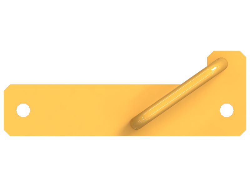 Grapple Drain Line Mounting Plate