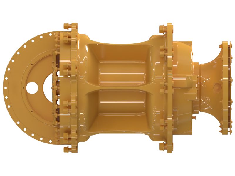 Узел колеса, бортовой редуктор и тормоз