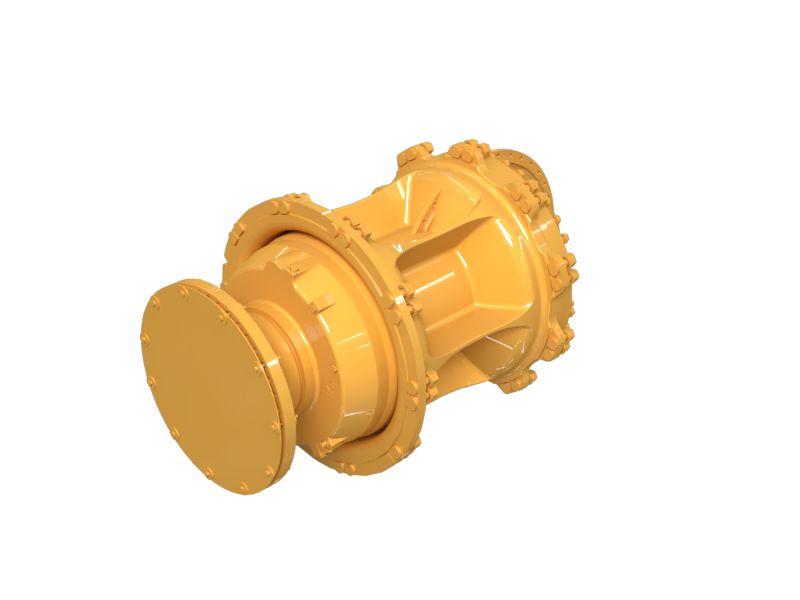 Узел колеса, бортовой редуктор и тормоз