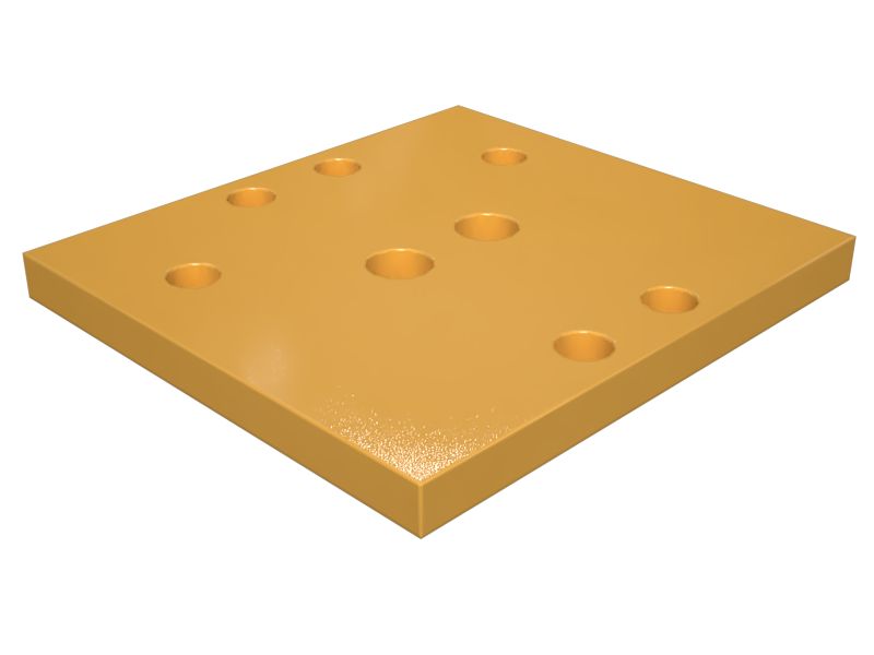 605-5125: 8mm Thick Check Valve Lines Mounting Plate