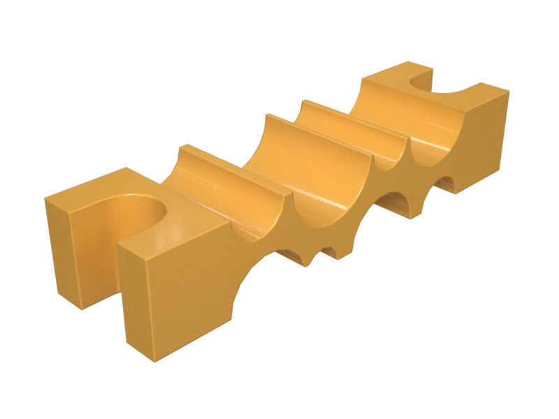 575-6053: 160mm Length Hydraulic Hose Line Block