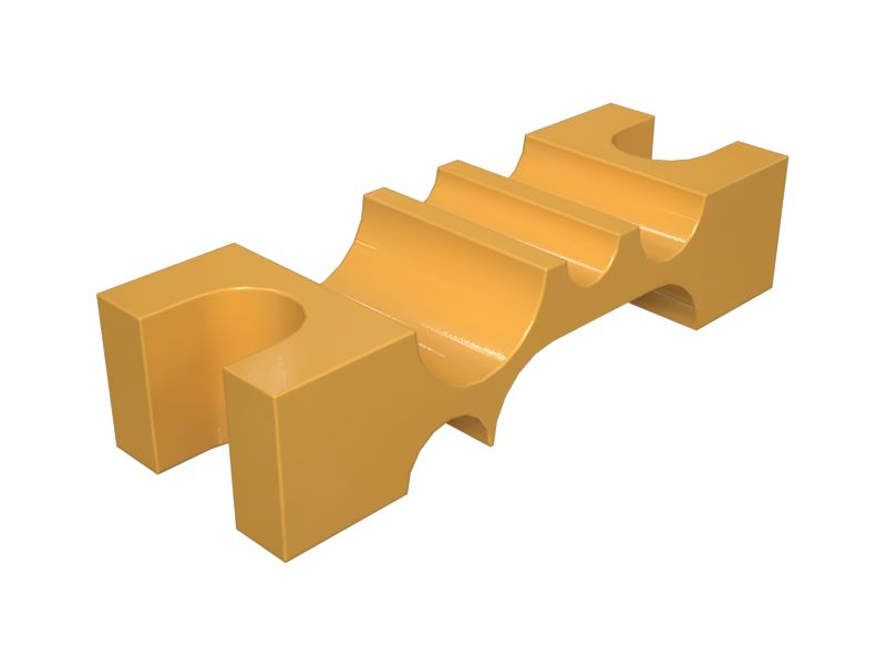 574-6454: 130mm Length Hydraulic Hose Line Block