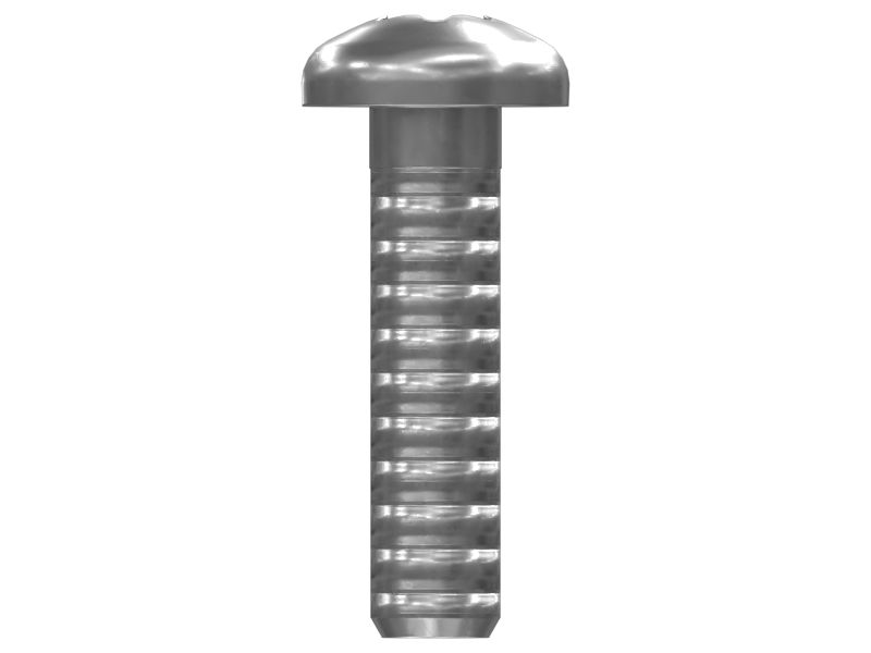No. 4 (.112)"-40 x 7/16" Rounded Pan Head Hexalobular Screw