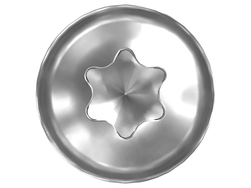 No. 4 (.112)"-40 x 7/16" Rounded Pan Head Hexalobular Screw