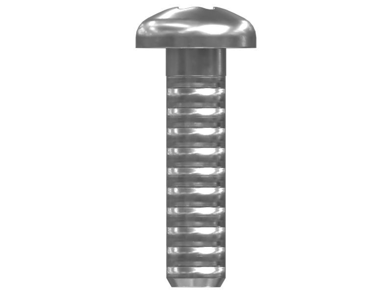 No. 4 (.112)"-40 x 7/16" Rounded Pan Head Hexalobular Screw