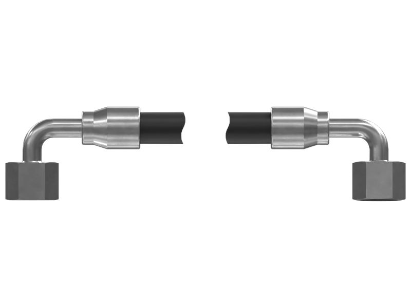 High Pressure Steel Hose End -6 90 Degree Reusable