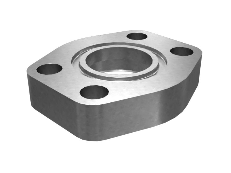233-4668: 20mm Thick Rectangular Flange | CATCorp