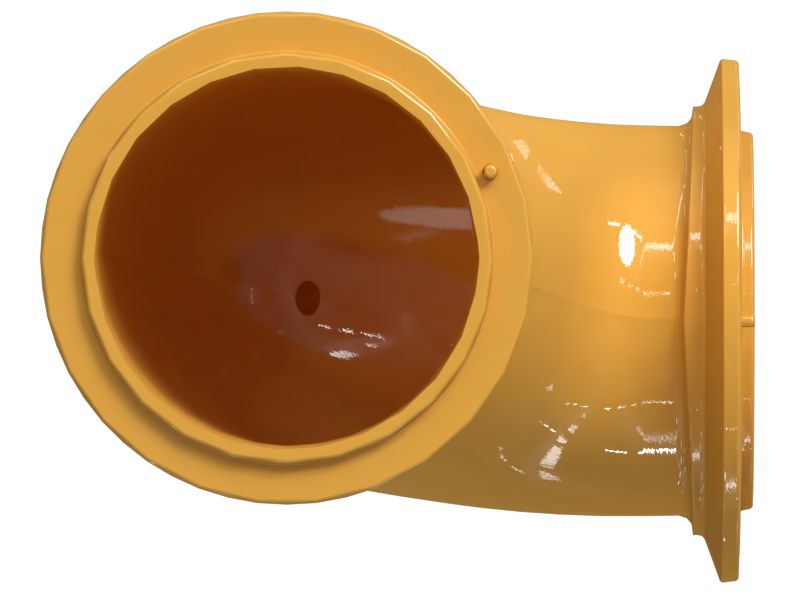 КОЛЕНЧАТЫЙ ПАТРУБОК ВЫПУСКА В СБОРЕ