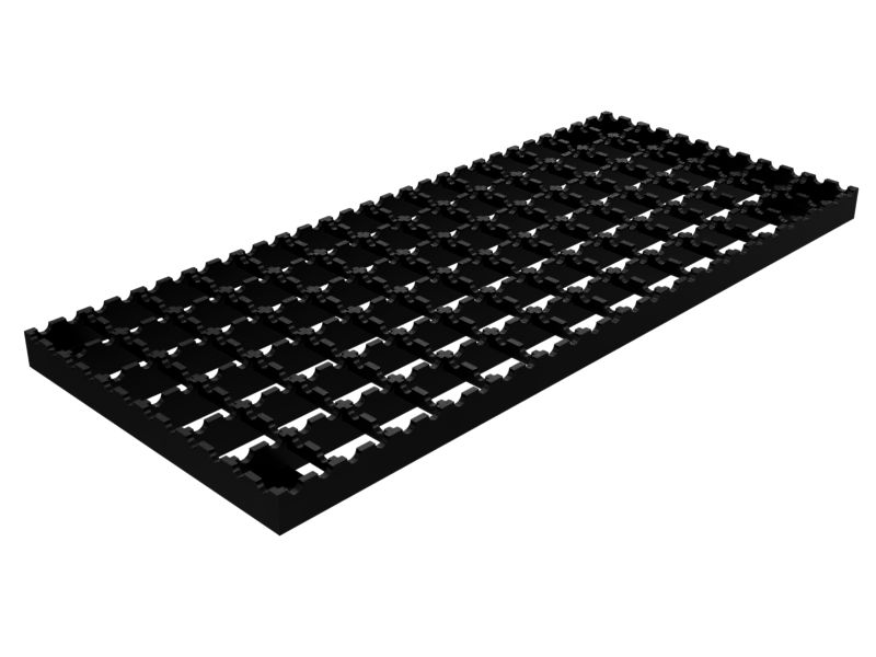 610-6008: 244mm Wide Steel Grid Step