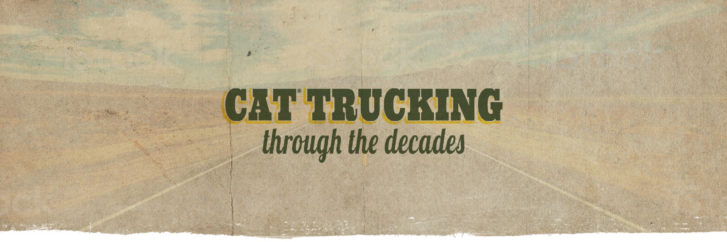 Cat® trucking through the decades graphic