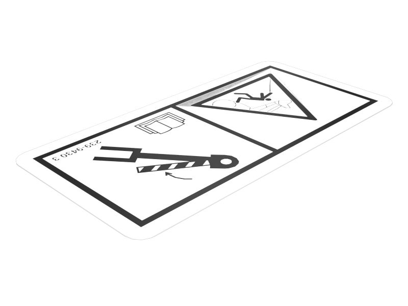 239-9430: НАКЛЕЙКА С ПРЕДУПРЕЖДЕНИЕМ