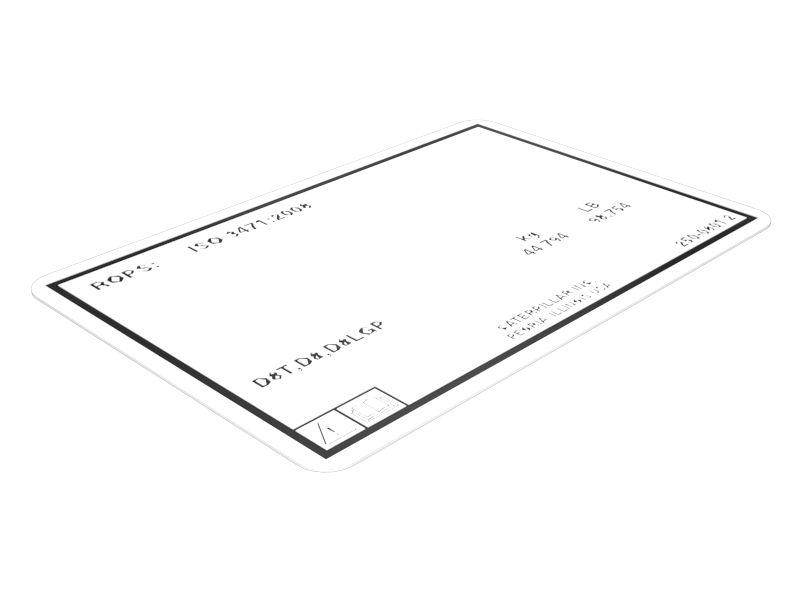 250-0801: ROPS Warning Decal Film | CATCorp