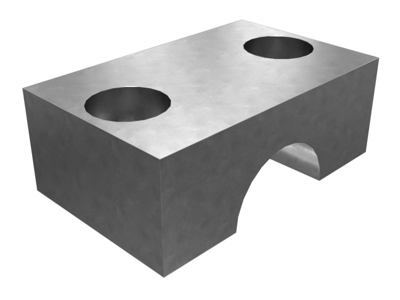 204-7486: 47mm Long Half Clamp