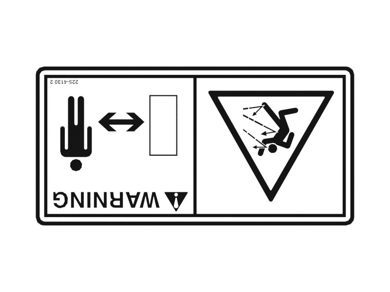 НАКЛЕЙКА ПРЕДУПРЕЖДЕНИЕ DE