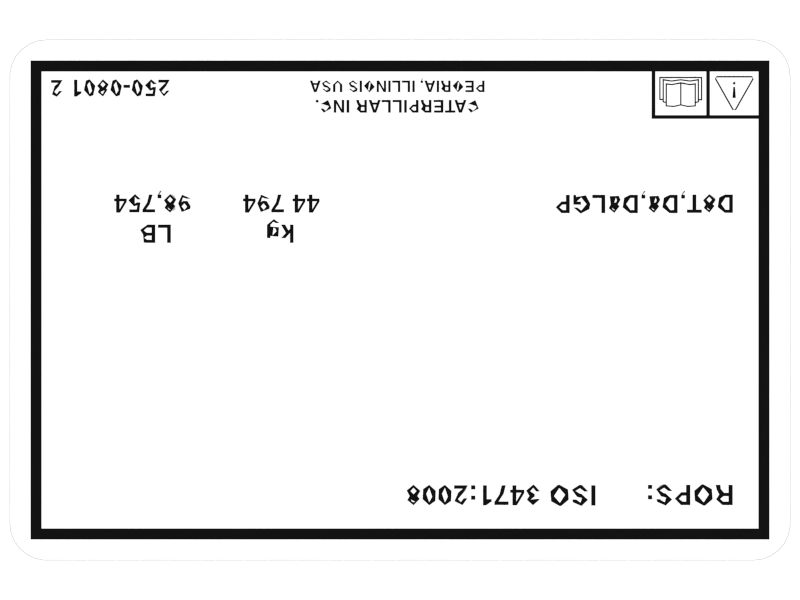 250-0801: ROPS Warning Decal Film | CATCorp