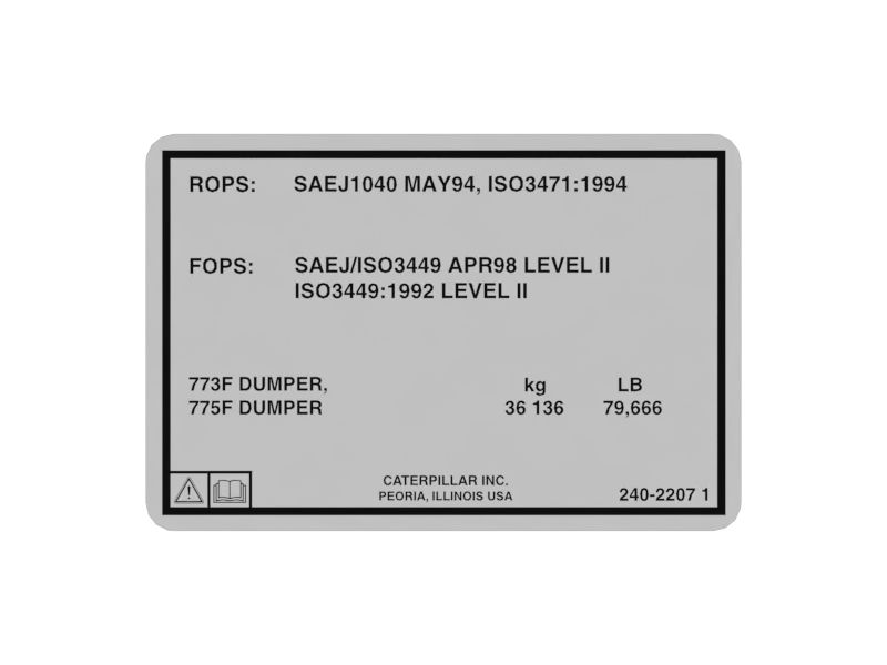 НАКЛЕЙКА ROPS/FO