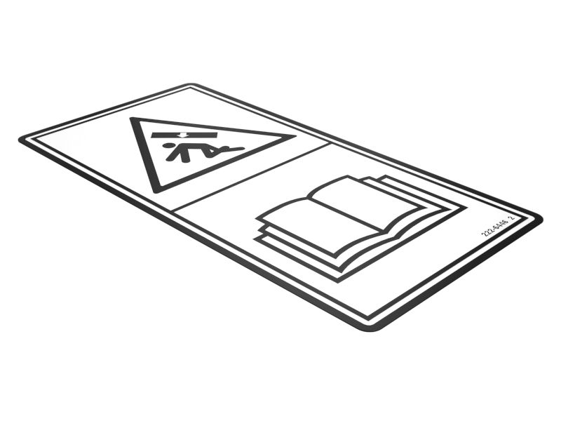 222-6446: НАКЛЕЙКА С ПРЕДУПРЕЖДЕНИЕМ