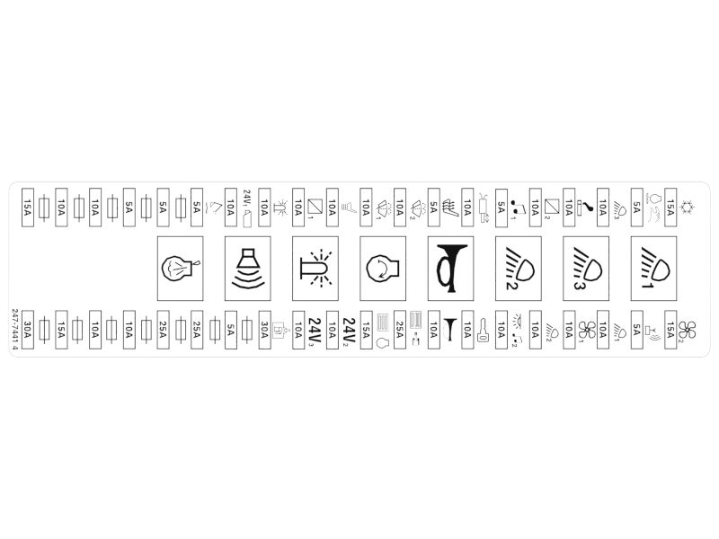 НАКЛЕЙКА ПАНЕЛИ ПЛАВКИХ ПРЕДОХРАНИТЕЛЕЙ