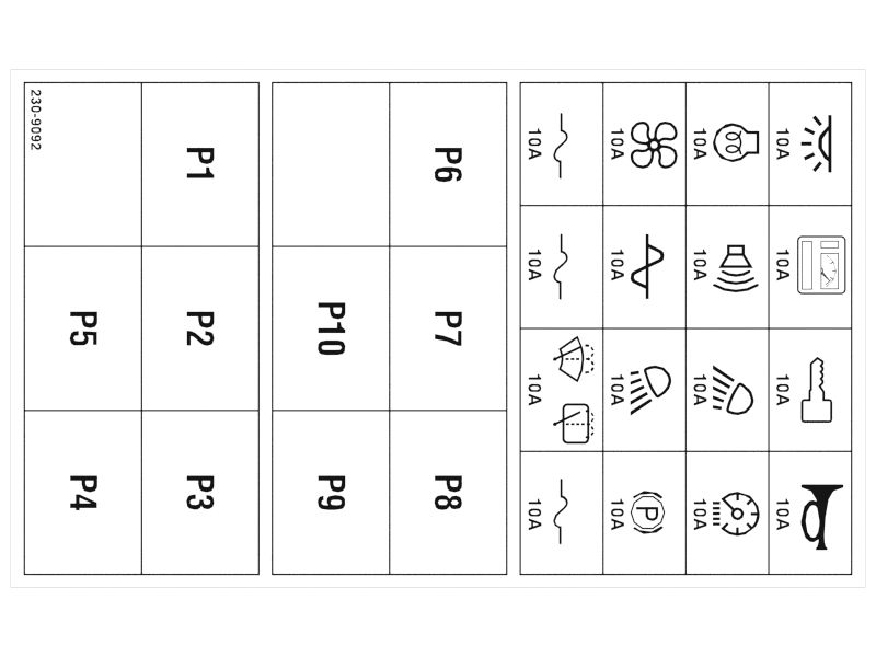 НАКЛЕЙКА ПРЕДОХРАНИТЕЛЯ