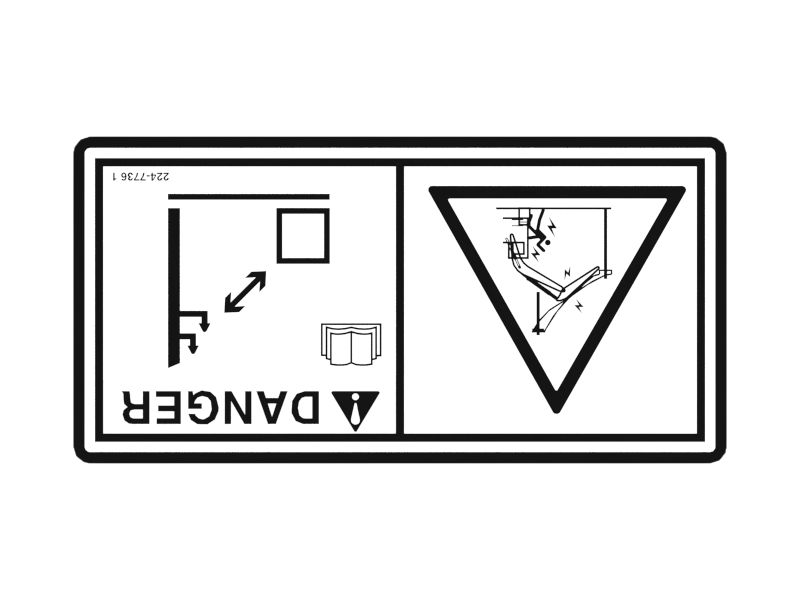 НАКЛЕЙКА "ОПАСНО