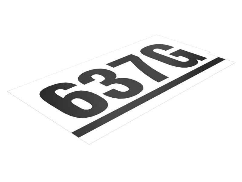 266-9913: Right-hand Hood Stripe Identification Film 266-9913 Caterpillar