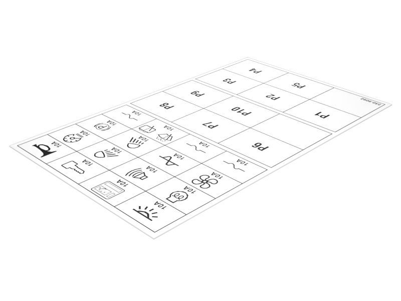 230-9092: НАКЛЕЙКА ПРЕДОХРАНИТЕЛЯ
