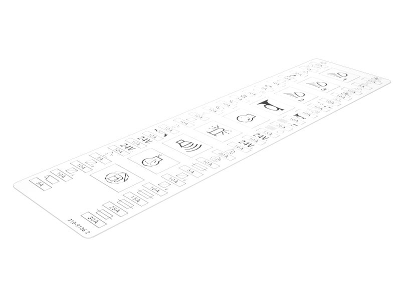 319-9136: НАКЛЕЙКА ПАНЕЛИ ПЛАВКИХ ПРЕДОХРАНИТЕЛЕЙ