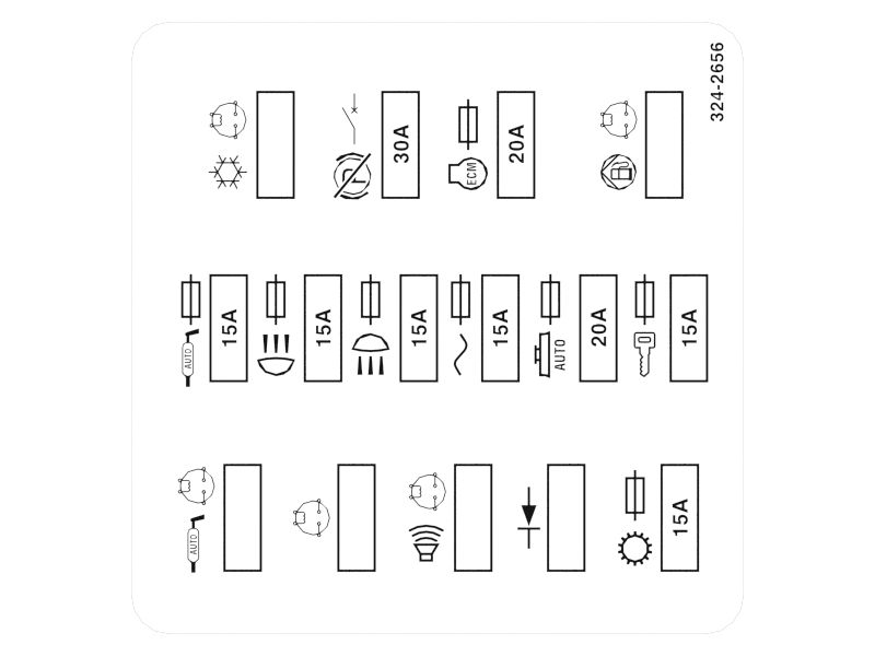 324-2656: Fuse Panel Identification Film Label | CATCorp