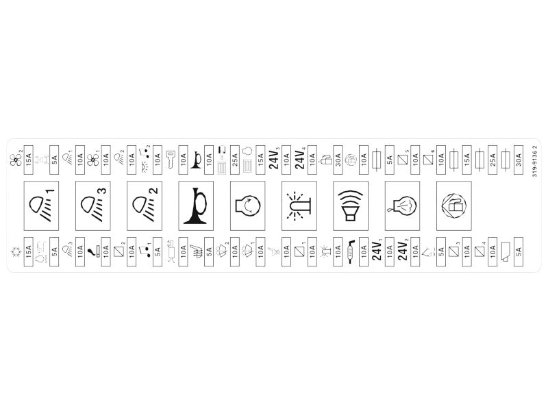 НАКЛЕЙКА ПАНЕЛИ ПЛАВКИХ ПРЕДОХРАНИТЕЛЕЙ