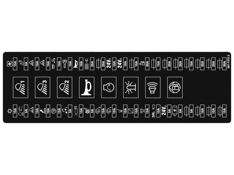 НАКЛЕЙКА ДЛЯ ЗАДНИХ ПРЕДОХРАНИТЕЛЕЙ