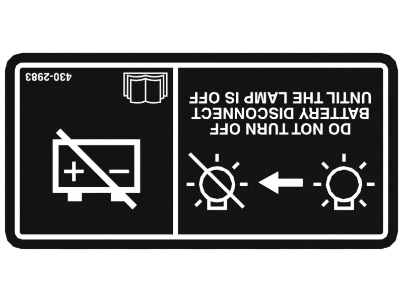 430-2983: Battery Disconnect Identification Film Label | Cat® Parts Store