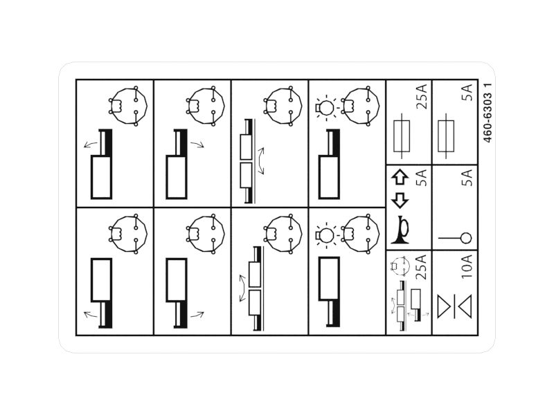 НАКЛЕЙКА ДЛЯ ЗАДНИХ ПРЕДОХРАНИТЕЛЕЙ