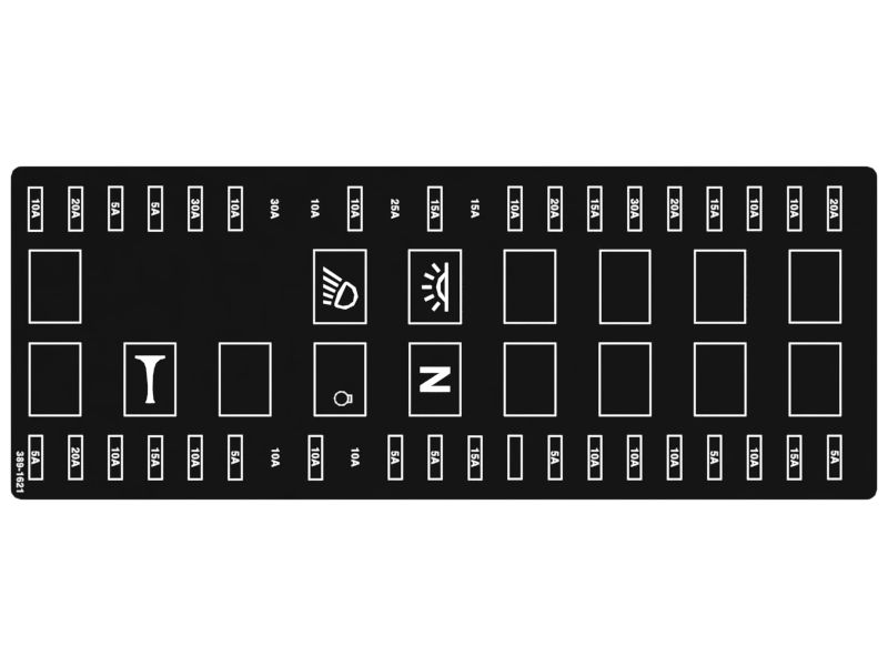 НАКЛЕЙКА ДЛЯ ЗАДНИХ ПРЕДОХРАНИТЕЛЕЙ