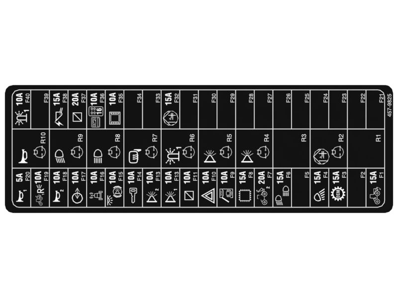 457-9825: Fuse Relay Panel Identification Film | CATCorp