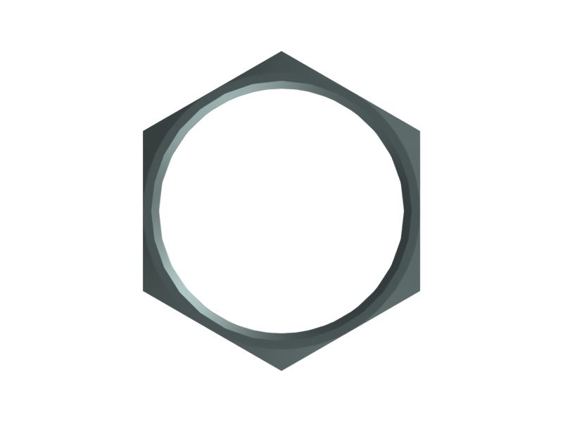 1 1/2"-18 Шестигранная панельная гайка