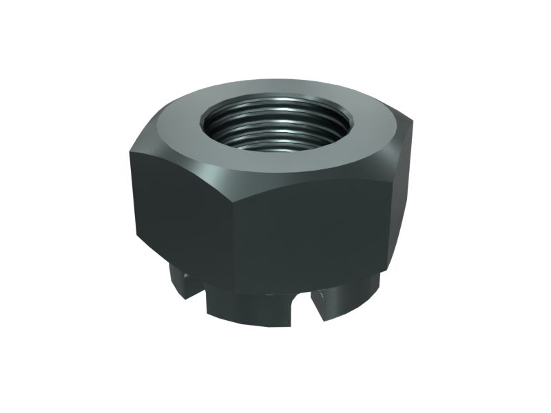 Шестигранная гайка с прорезями для резьбы 1-14