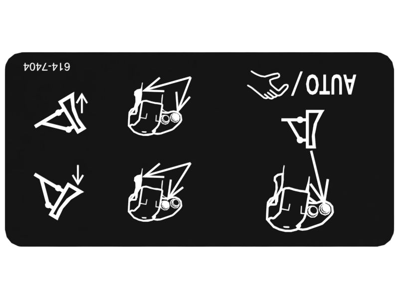 Joystick Bucket Control Information Plate film