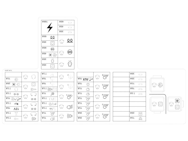 НАКЛЕЙКА ДЛЯ ЗАДНИХ ПРЕДОХРАНИТЕЛЕЙ