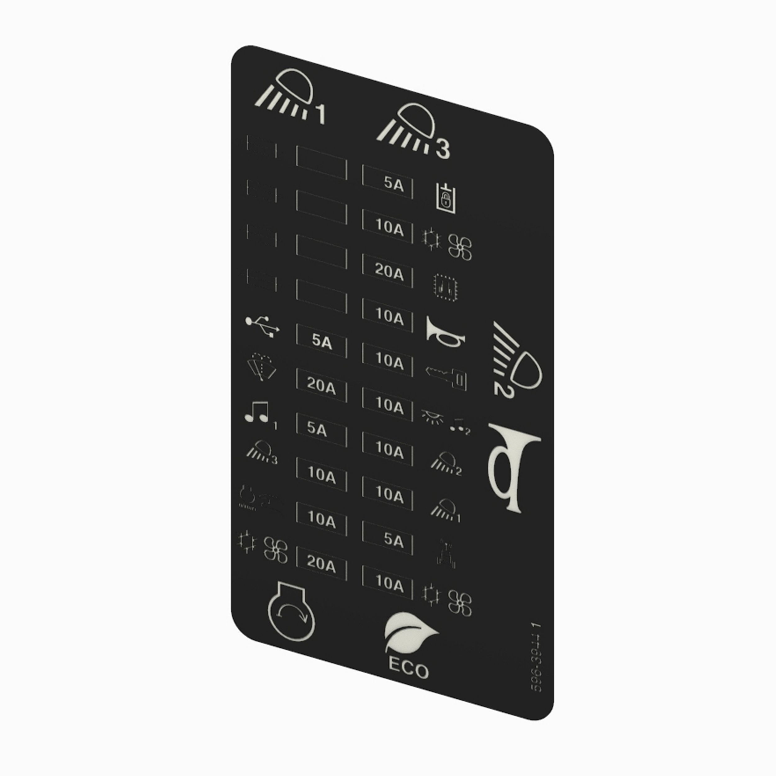 Fuse and Relay Identification Film