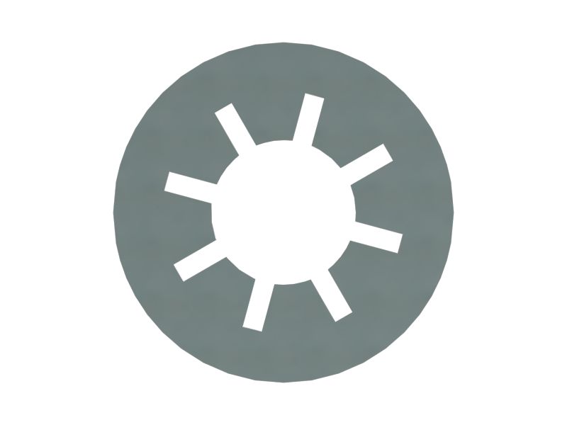 Пружинная шайба с внутренним зубчатым сцеплением