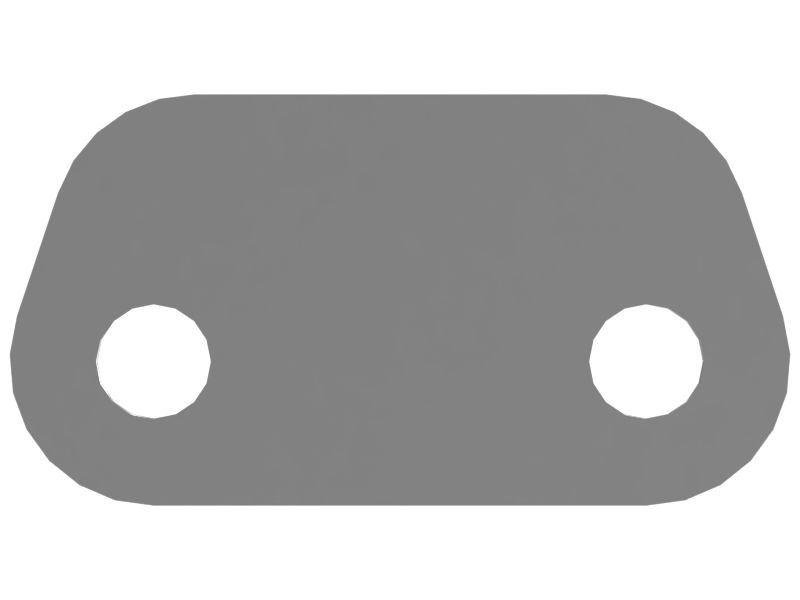 Пластина управления ковшом с креплением на два болта, толщина 12 мм