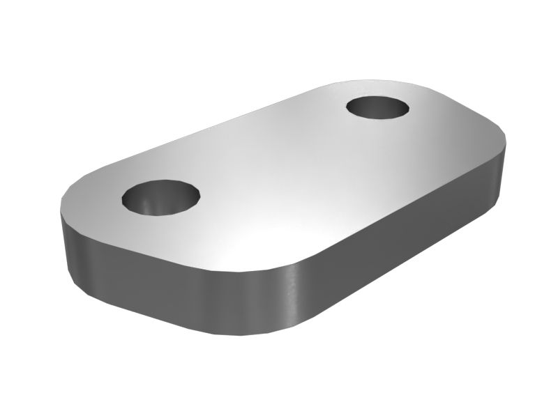 Пластина управления ковшом с креплением на два болта, толщина 12 мм