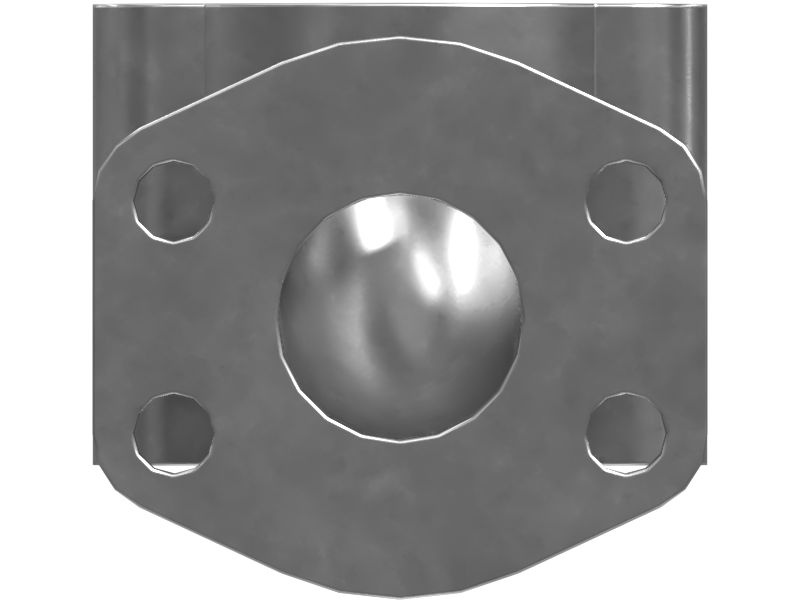 Фланцевый коленчатый патрубок маслопровода, внутренний диаметр 32 мм